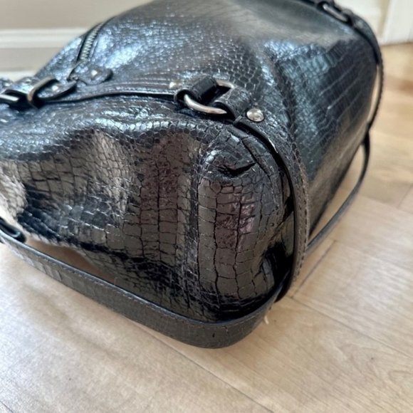 NEW AUTHENTIC COACH EMBOSSED CROCODILE ALEXANDRA STYLE 15384 BLACK $498 - Picture 5 of 13